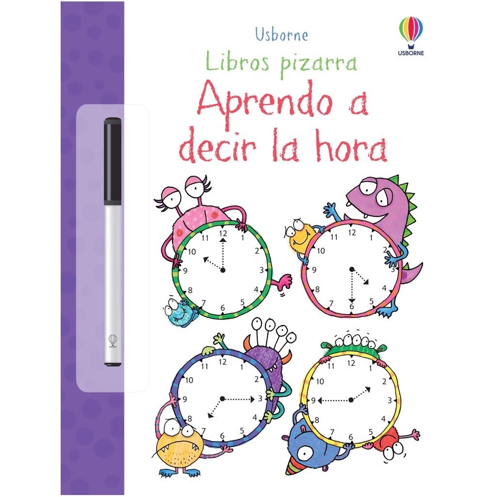 Libro pizarra reutilizable · aprendo a decir la hora - La Chata Merengüela