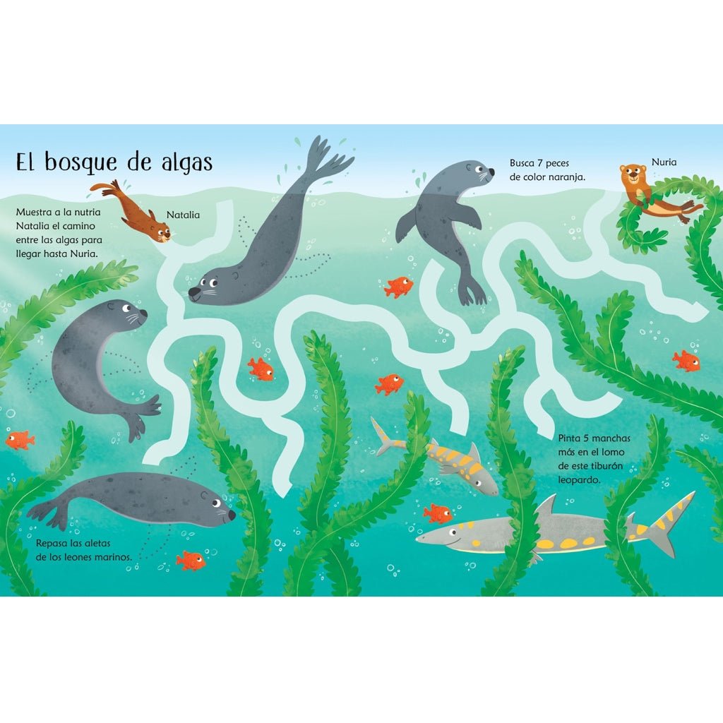 Libro pizarra reutilizable · Bajo las olas del mar - La Chata Merengüela