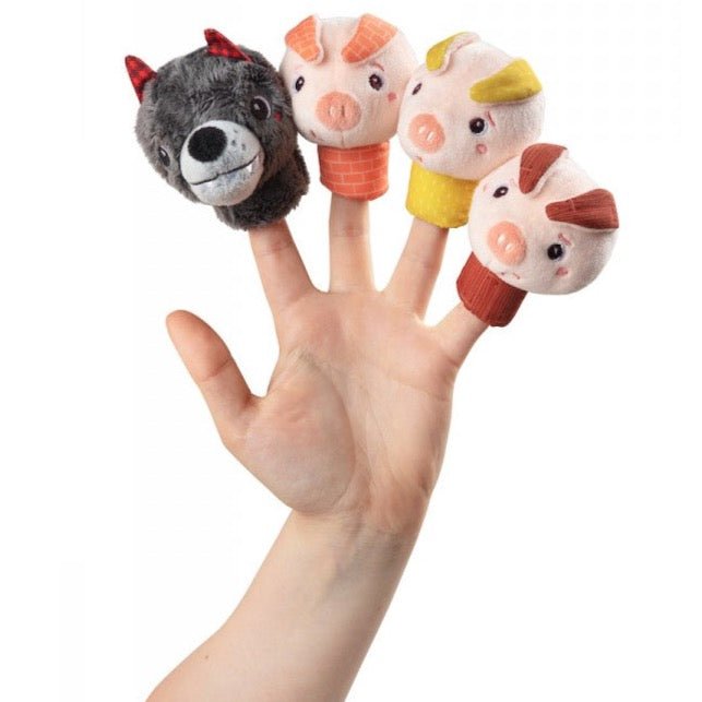 Marionetas de dedo Lilliputiens · lobo y los tres cerditos - La Chata Merengüela
