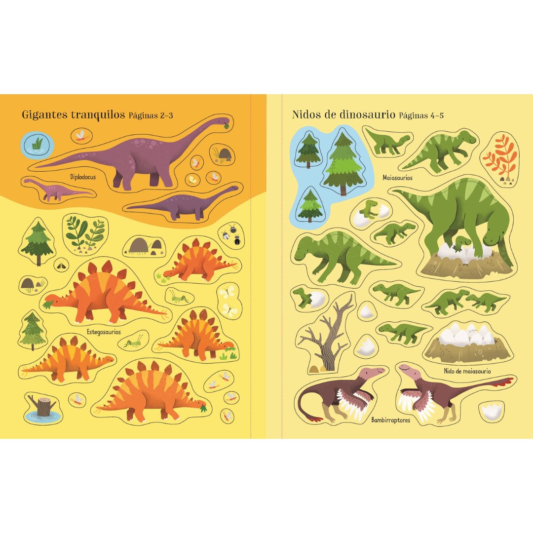 Mi pequeño libro de pegatinas · Dinosaurios - La Chata Merengüela