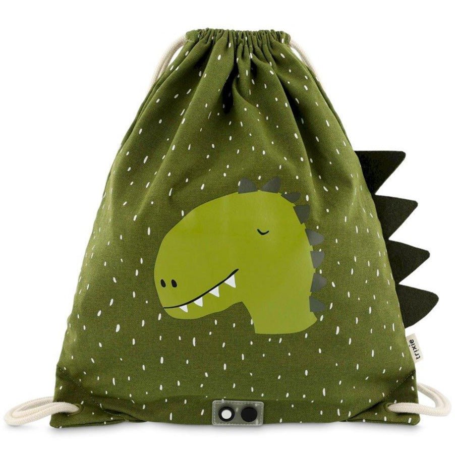 Mochila Saco de Tela Trixie · Dinosaurio - La Chata Merengüela