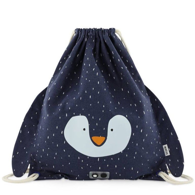Mochila Saco de Tela Trixie · Pingüino - La Chata Merengüela