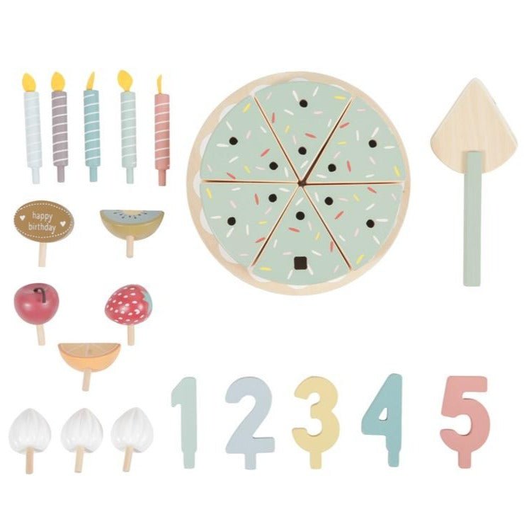 Pastel de cumpleaños en madera - La Chata Merengüela