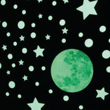 Pegatinas pared fosforescentes luna y estrellas - La Chata Merengüela