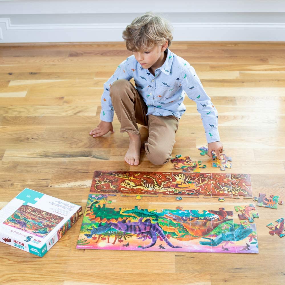 Puzzle Above & Below · El mundo de los dinosaurios - La Chata Merengüela