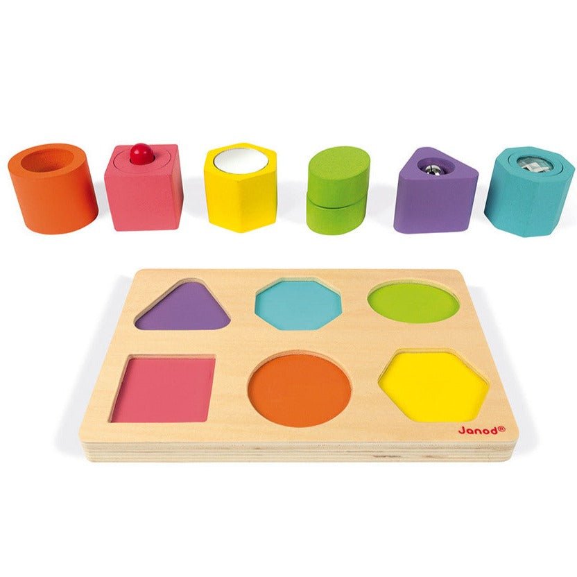 Puzzle con 6 figuras sensoriales - La Chata Merengüela