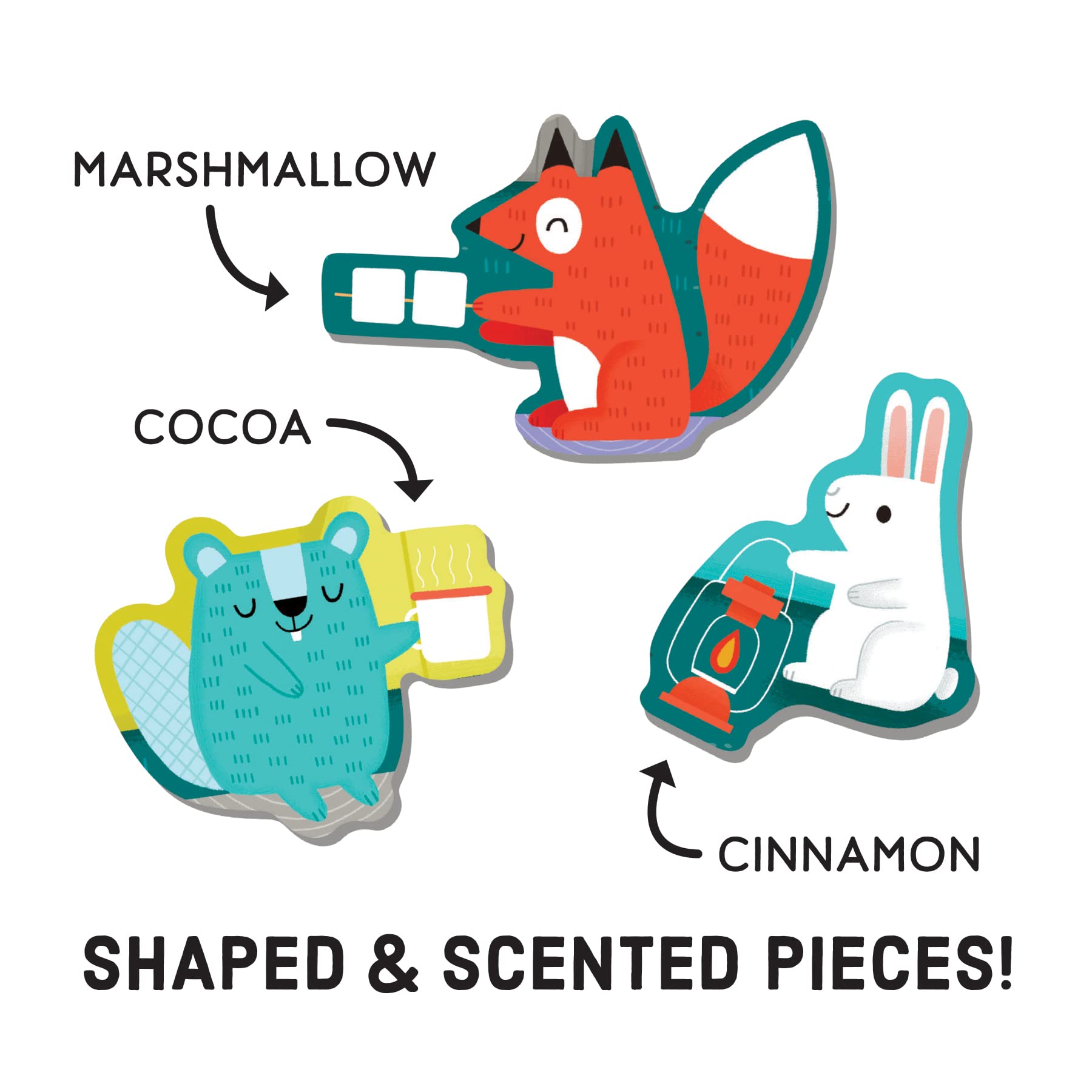 Puzzle ¡con olor! Campfire friends: 60 piezas - La Chata Merengüela
