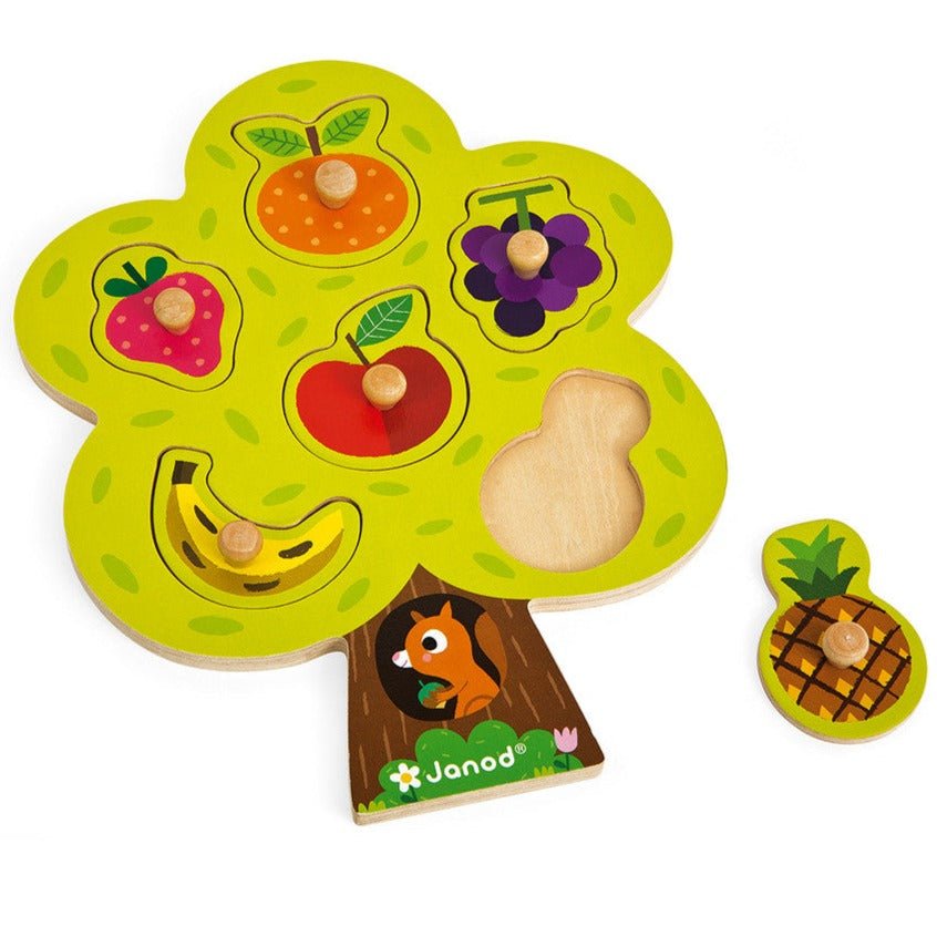 Puzzle encajable de madera · Árbol Goloso - La Chata Merengüela