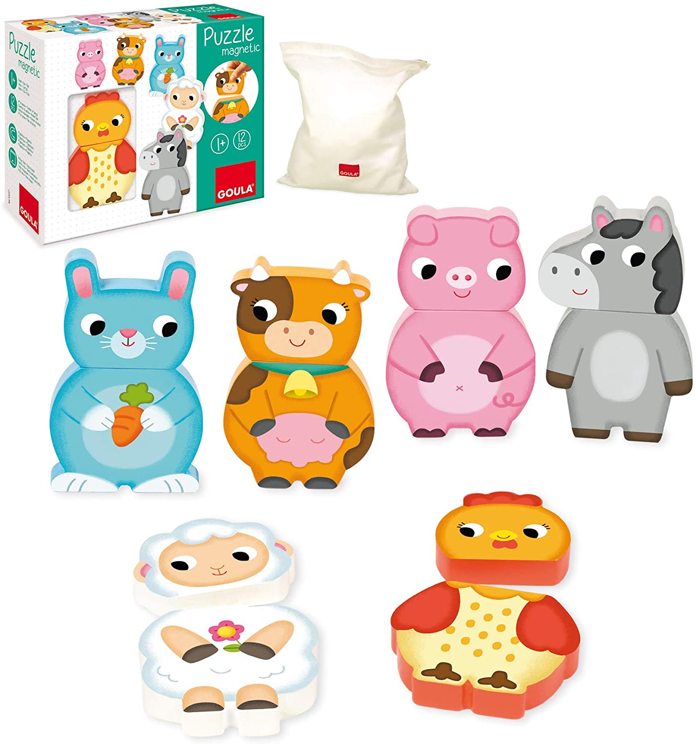 Puzzle magnético animales de granja - La Chata Merengüela