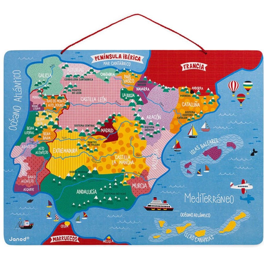 Puzzle magnético mapa de España: 52 piezas - La Chata Merengüela