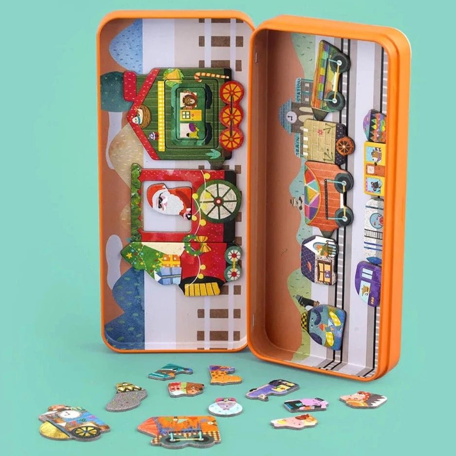 Puzzle magnético para llevar · trenes - La Chata Merengüela