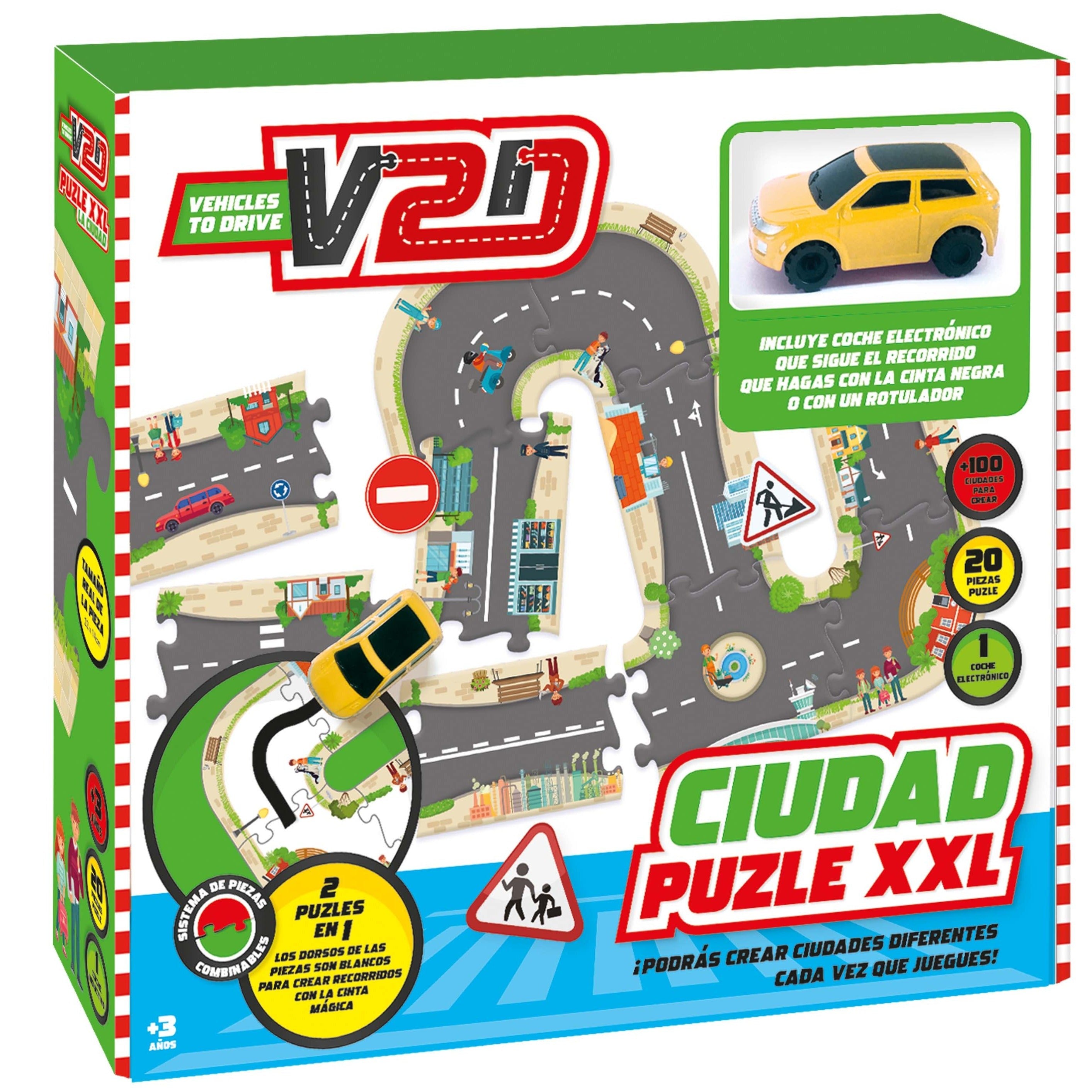 Puzzle XXL infinito · La Ciudad (con coche) - La Chata Merengüela