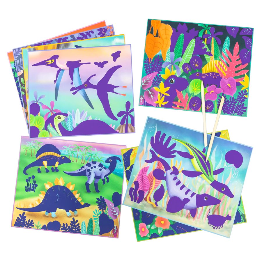 Rasca y descubre SCRATCH ART · Dinosaurs - La Chata Merengüela