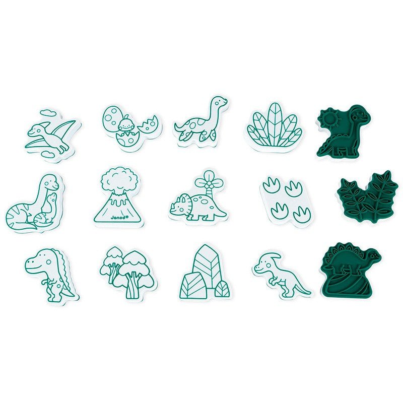 Sellos con tinta stampinoo · dinosaurios - La Chata Merengüela