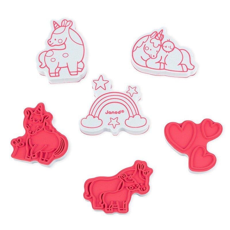 Sellos con tinta stampinoo · unicornios - La Chata Merengüela