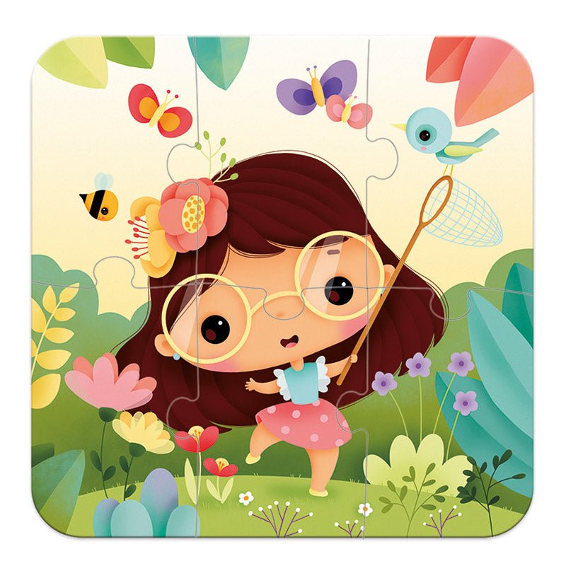 Set de 4 Puzzles Evolutivos · Las estaciones - La Chata Merengüela