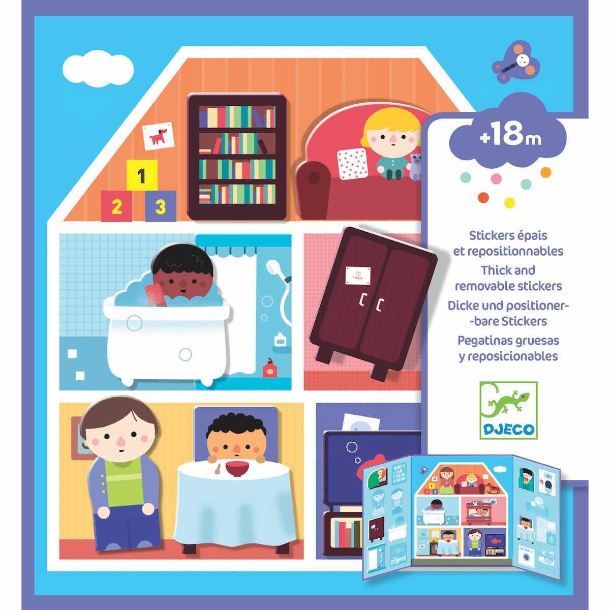 Set pegatinas reutilizables · El hogar - La Chata Merengüela