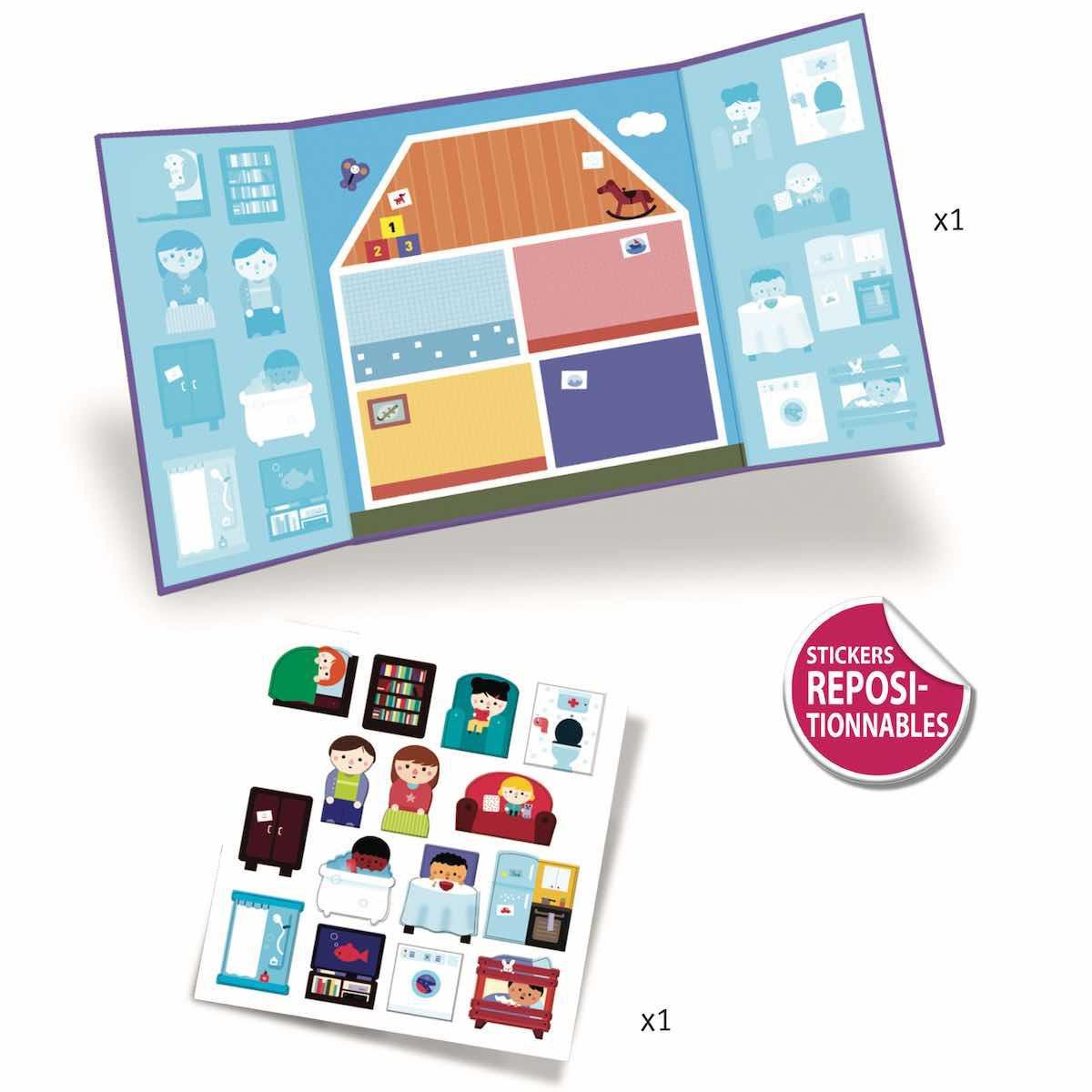 Set pegatinas reutilizables · El hogar - La Chata Merengüela