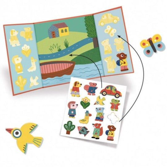 Set pegatinas reutilizables · Los animales - La Chata Merengüela