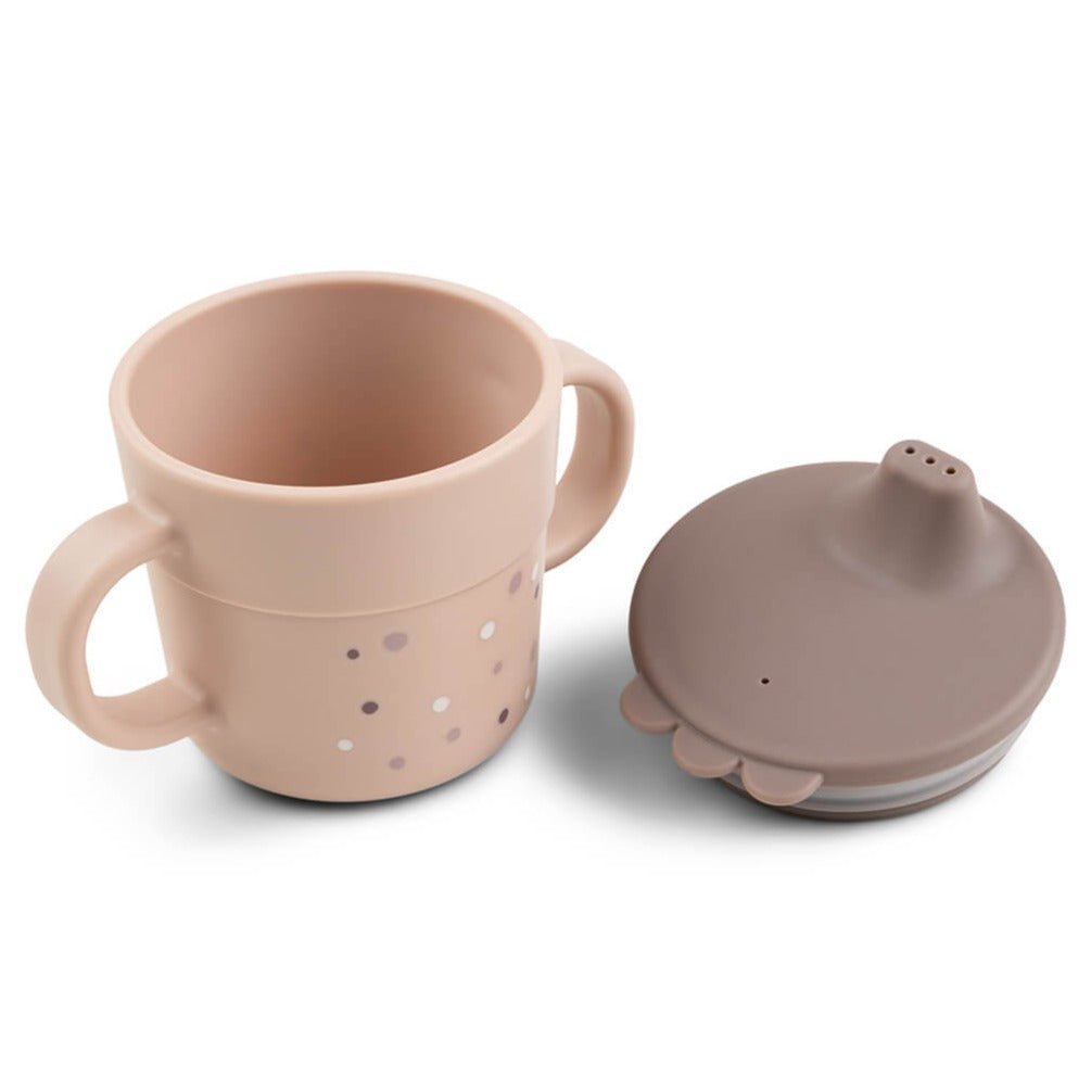 Taza de aprendizaje Done by Deer · Happy Dots powder - La Chata Merengüela