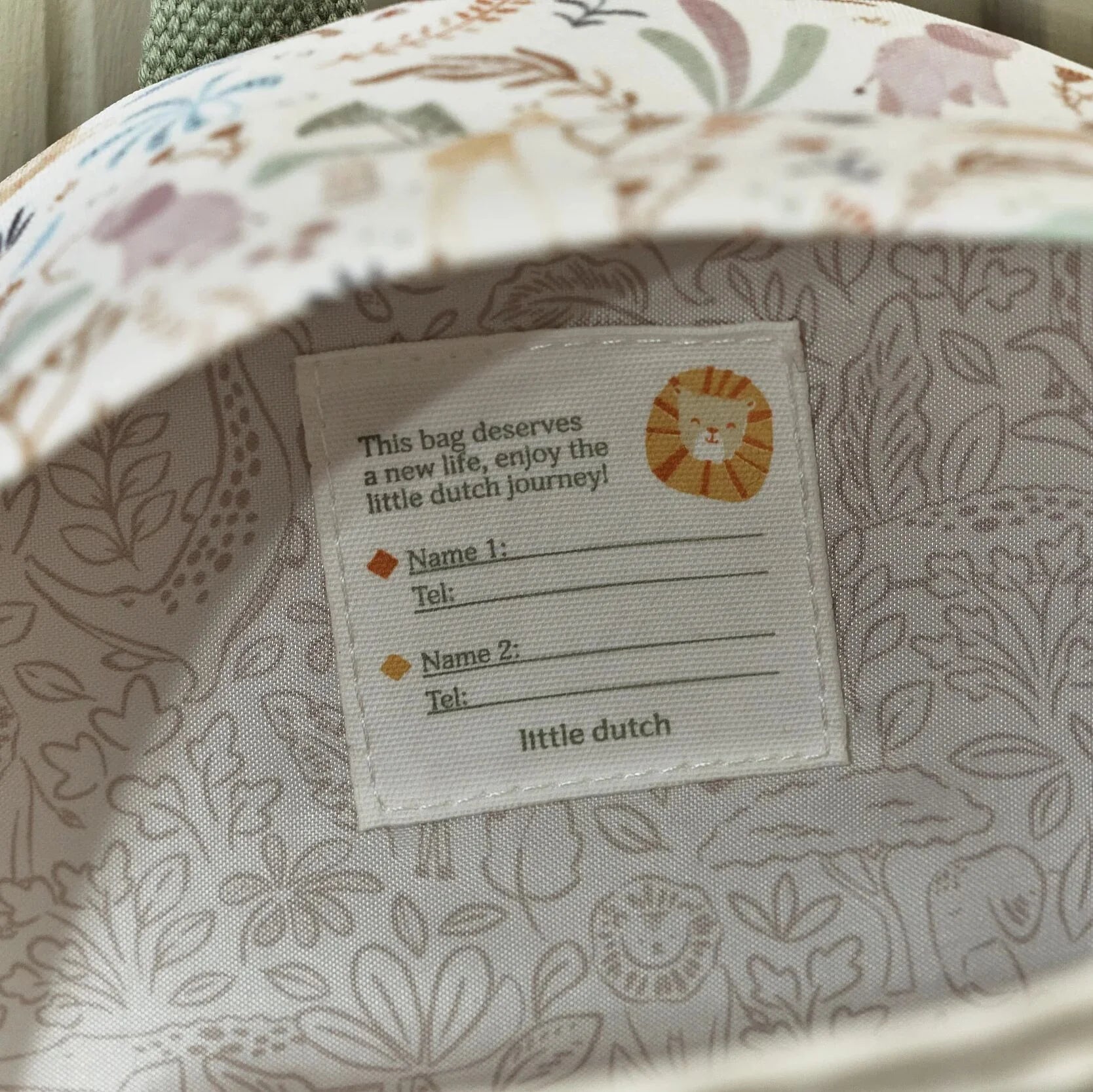 Mochila infantil LITTLE DUTCH · safari friends