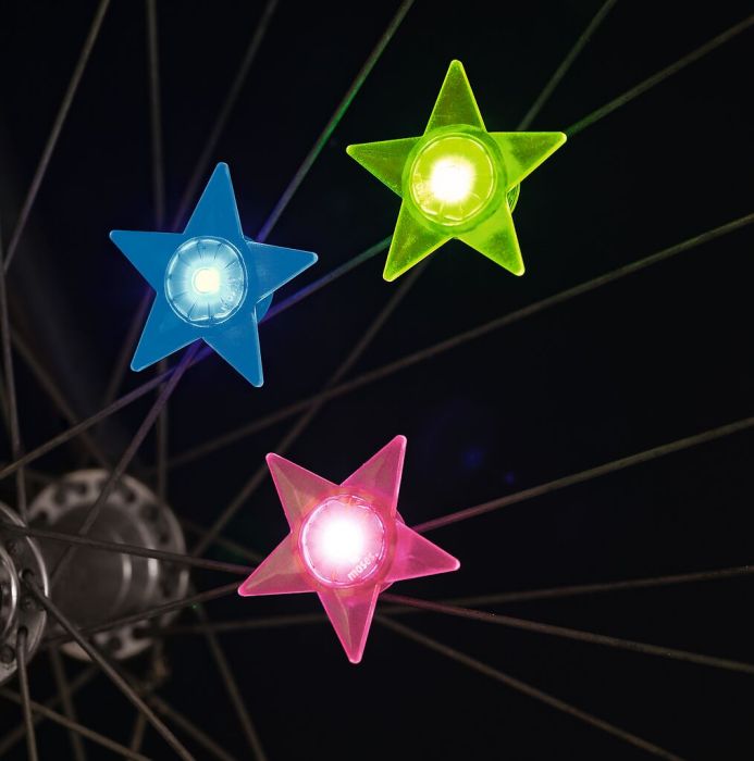 Estrella para radios de la bicicleta con LED