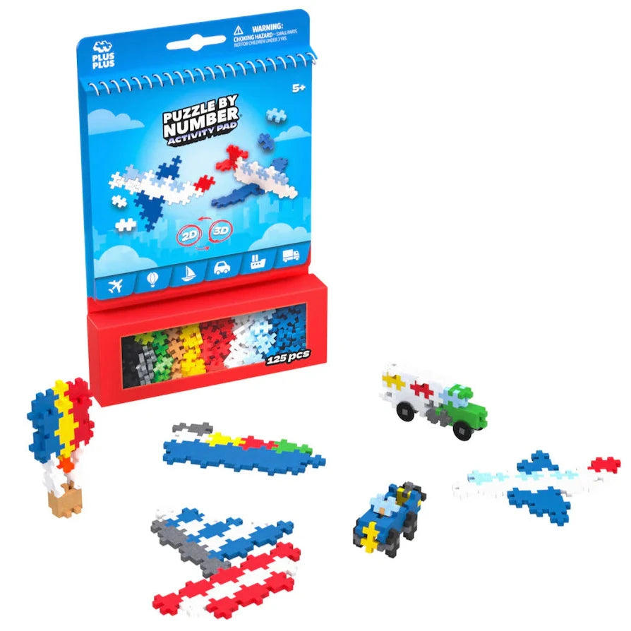 Set de actividades PLUS-PLUS 125 piezas · transporte
