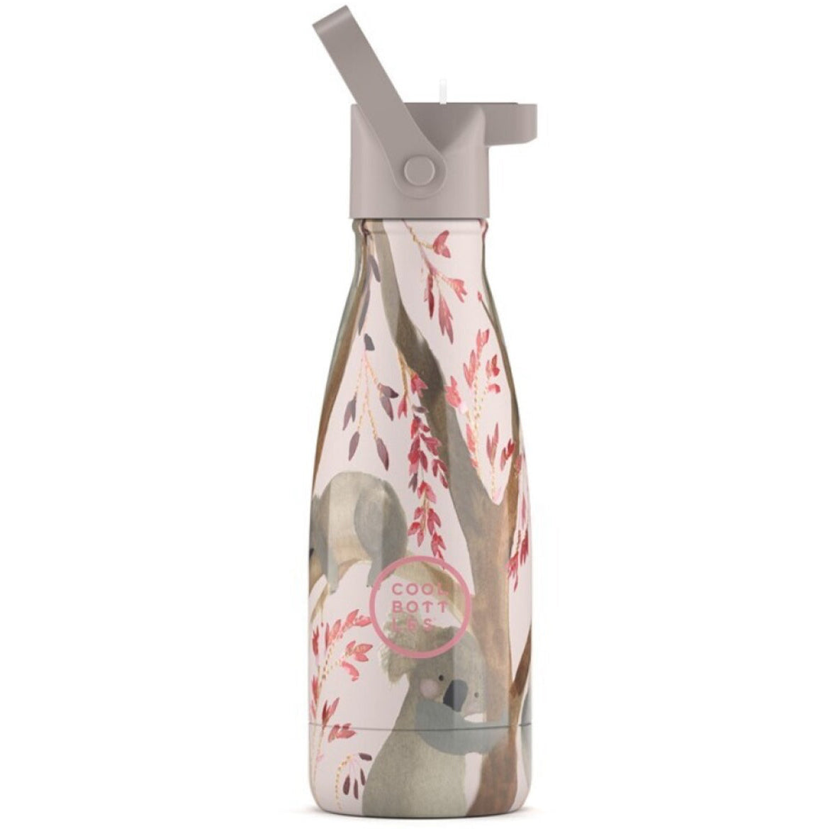 Botella de acero con pajita 260 ml. · koala Hugo
