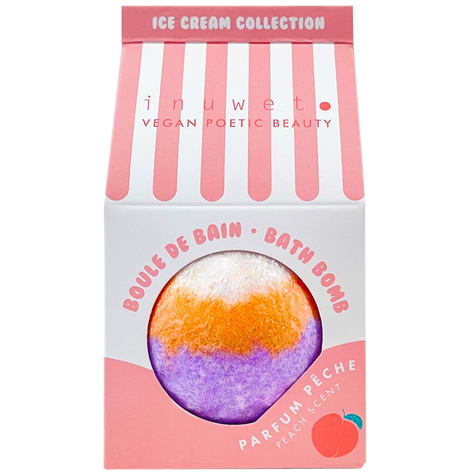 Bomba de baño ICE CREAM COLLECTION ¡olor melocotón!