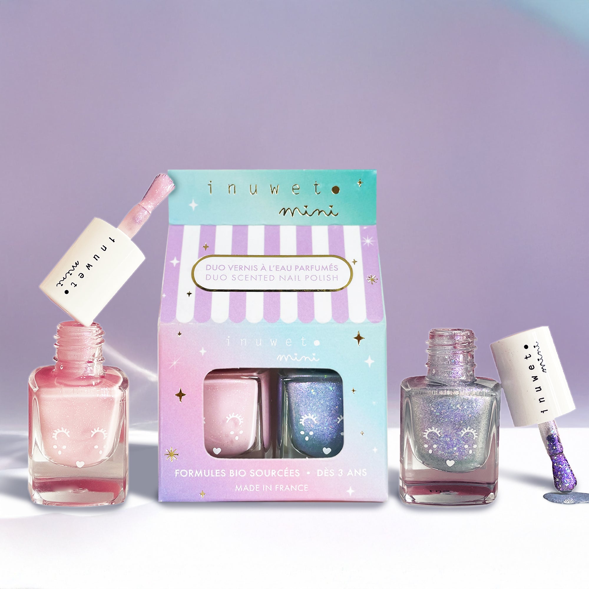 Set 2 esmaltes de uñas a base de agua INUWET · princess aqualand