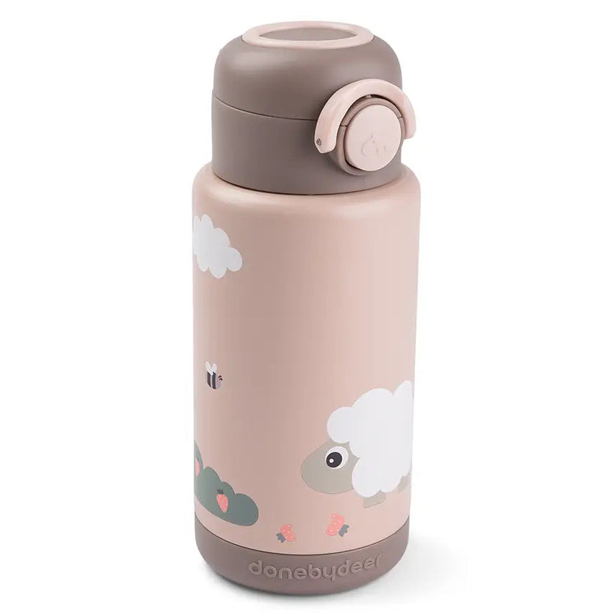 Botella de acero térmica DONEBYDEER tiny farm · rosa