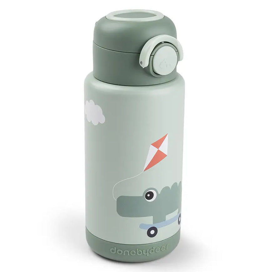 Botella de acero térmica DONEBYDEER playground · verde