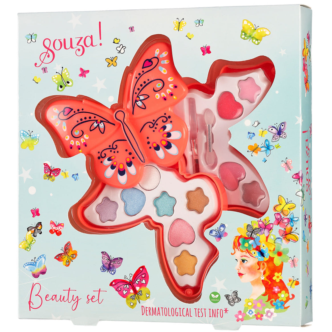 Caja de maquillaje mariposa