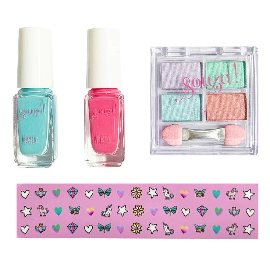 Set de maquillaje para ojos y uñas UNICORNIO