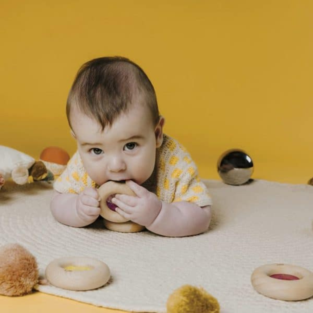 Donut sensorial calma con purpurina