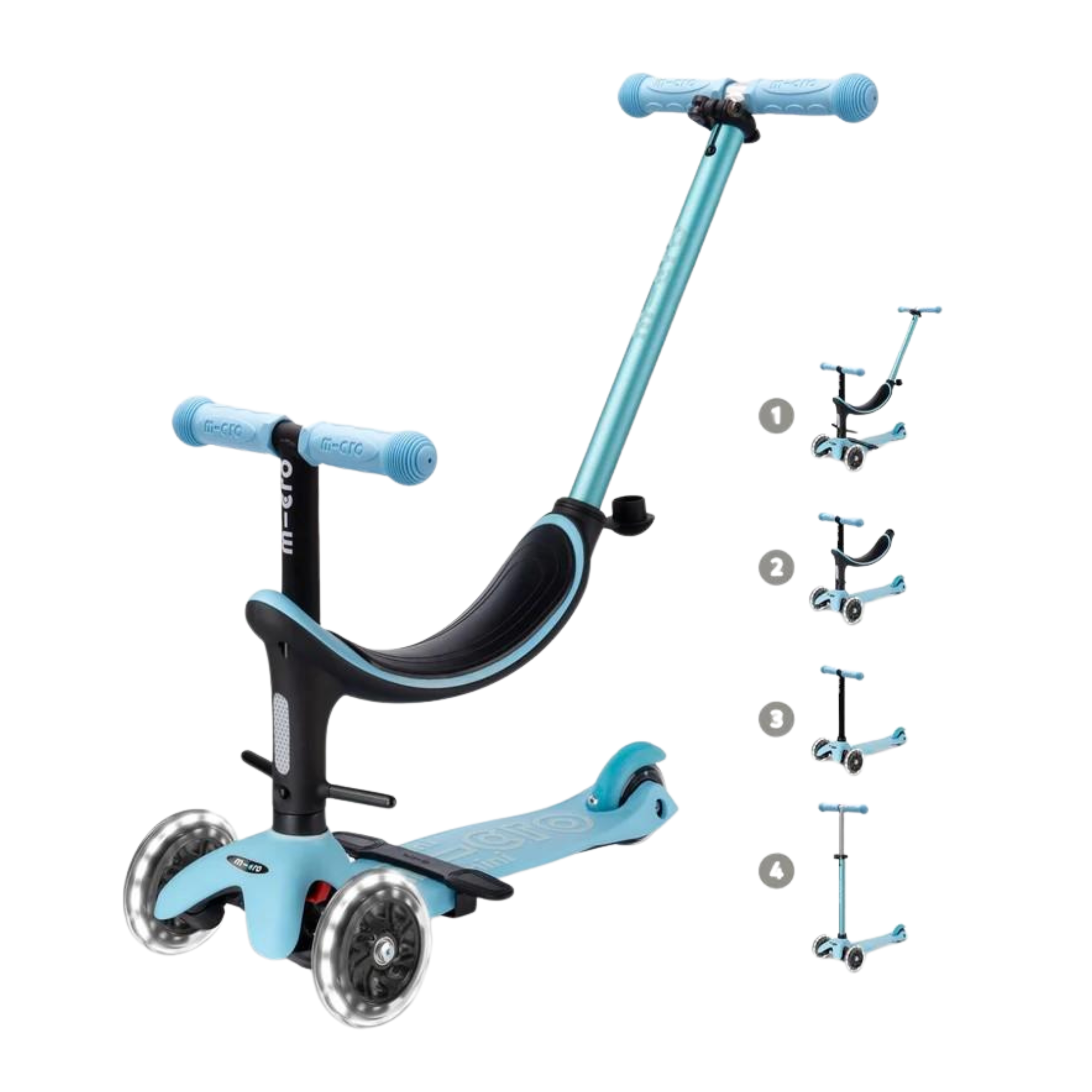 Patinete mini 4en1 DELUXE LED