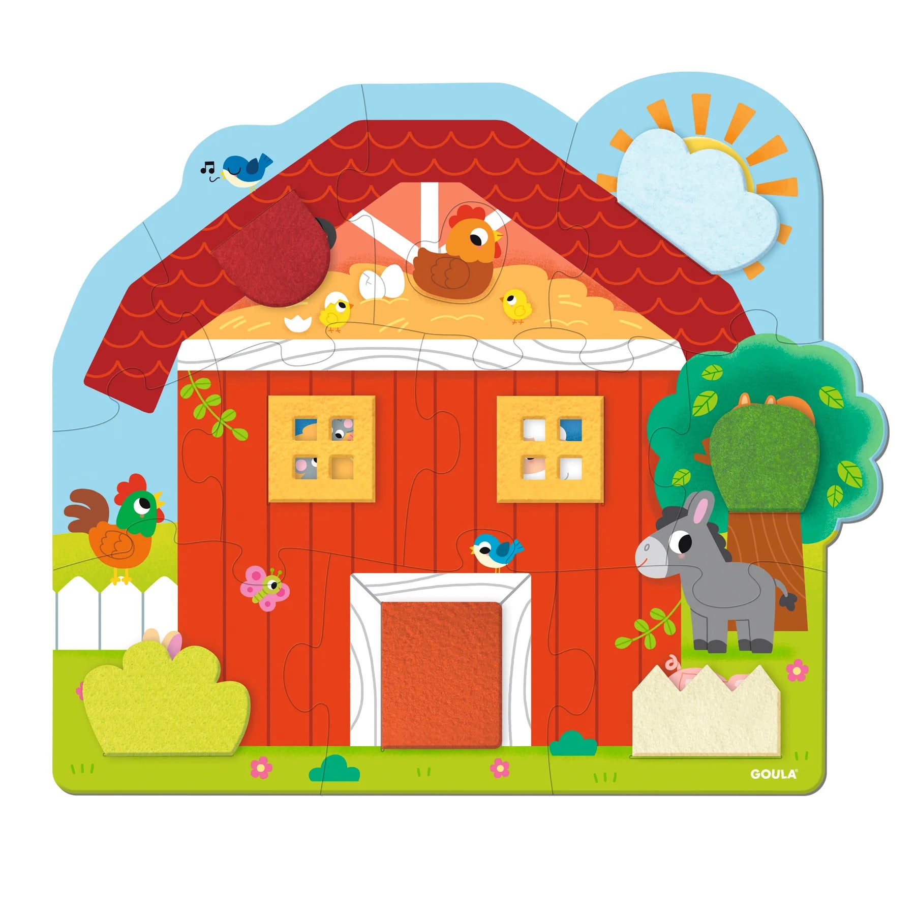 Puzzle XXL granja ¡con solapas!: 12 piezas