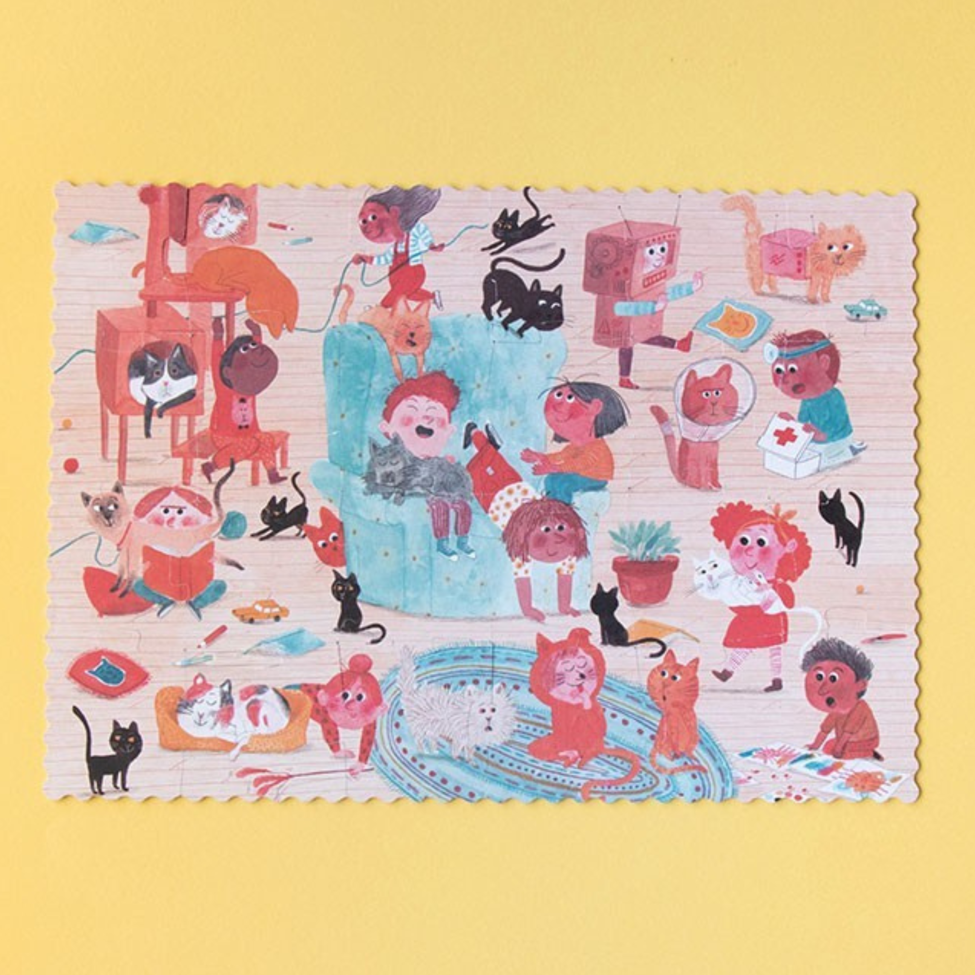 Puzzle pocket ¡reversible!: cats & dogs