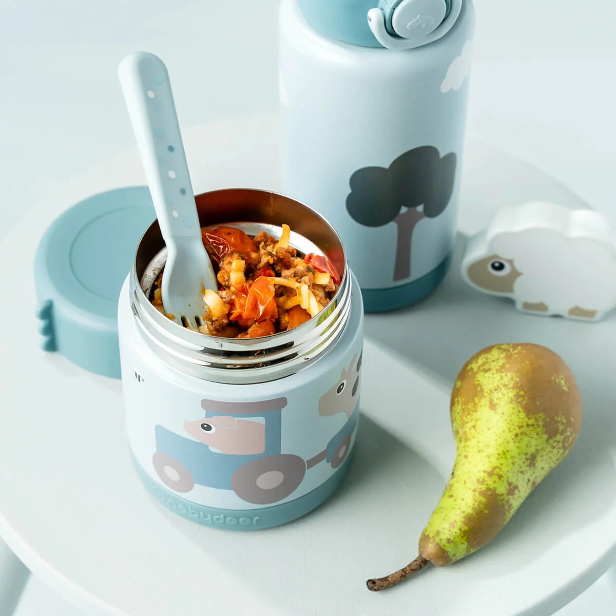 Termo de sólidos DONEBYDEER 300ml. · tiny farm azul