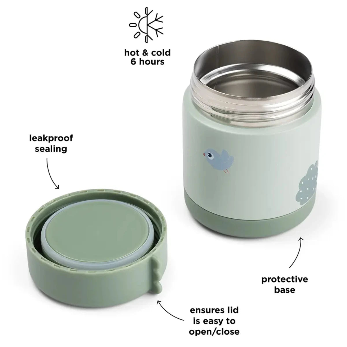 Termo de sólidos DONEBYDEER 300ml. · playground verde