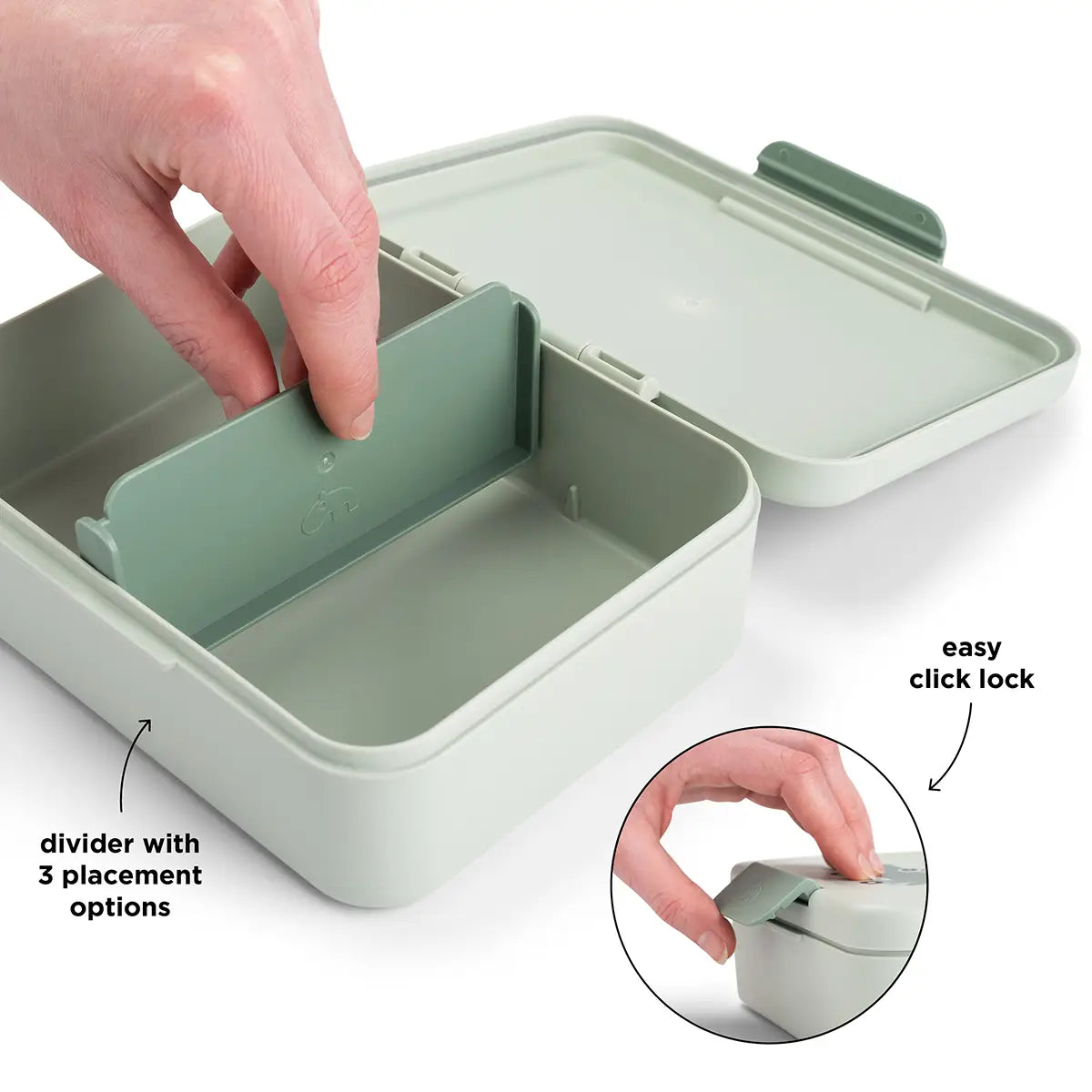 Fiambrera con separador DONEBYDEER · playground verde