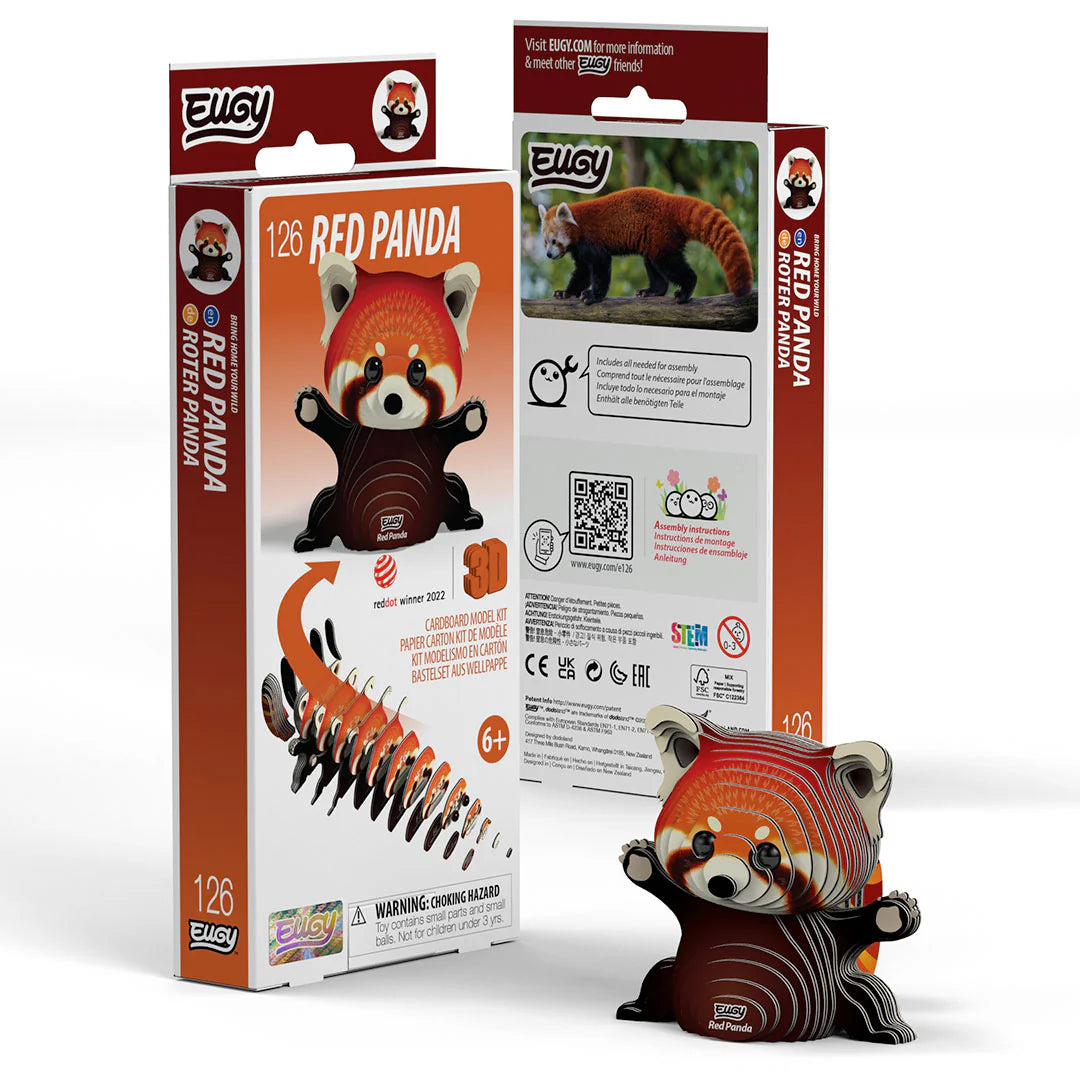 Kit miniPuzzle 3D EUGY · panda rojo