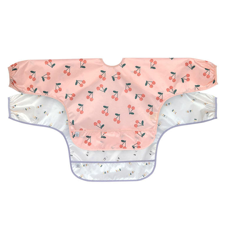 2 baberos manga larga con bolsillo Lässig · fruits cherry