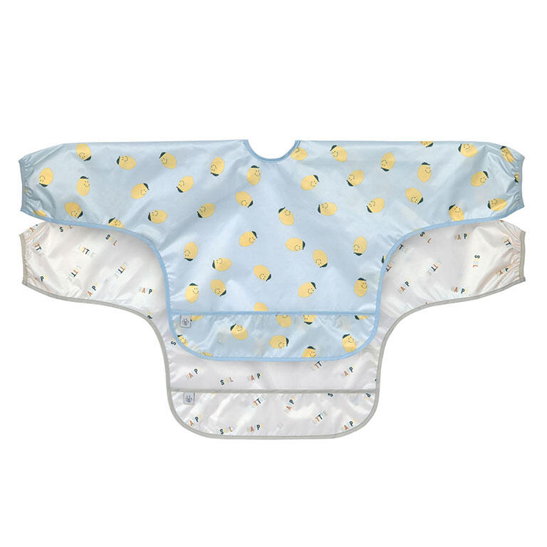 2 baberos manga larga con bolsillo Lässig · fruits lemon