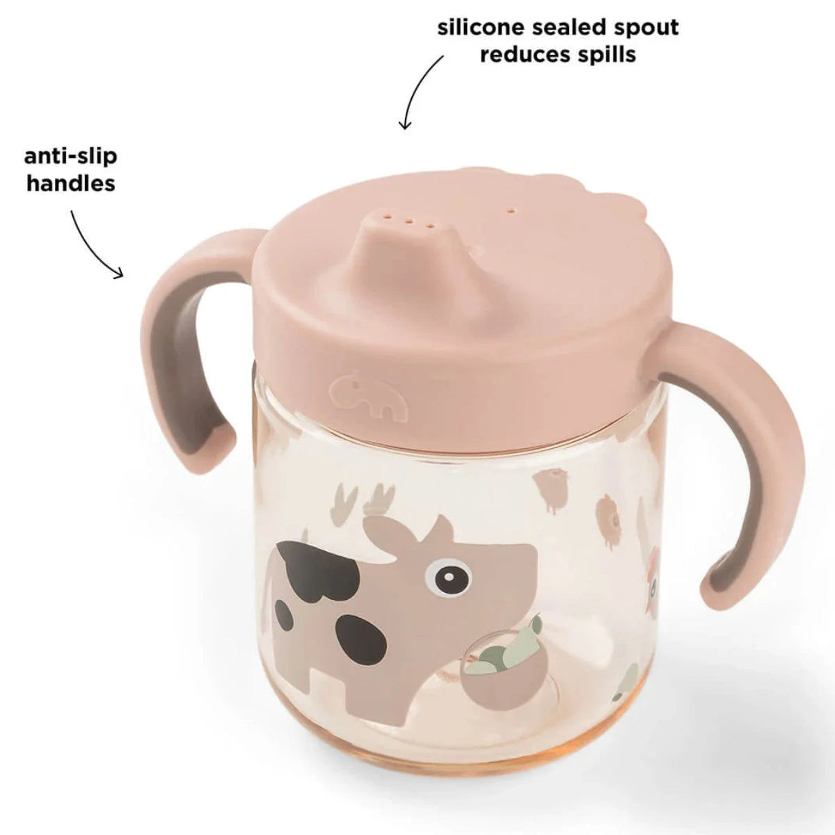 Taza de aprendizaje con asas DONEBYDEER · tiny farm rosa