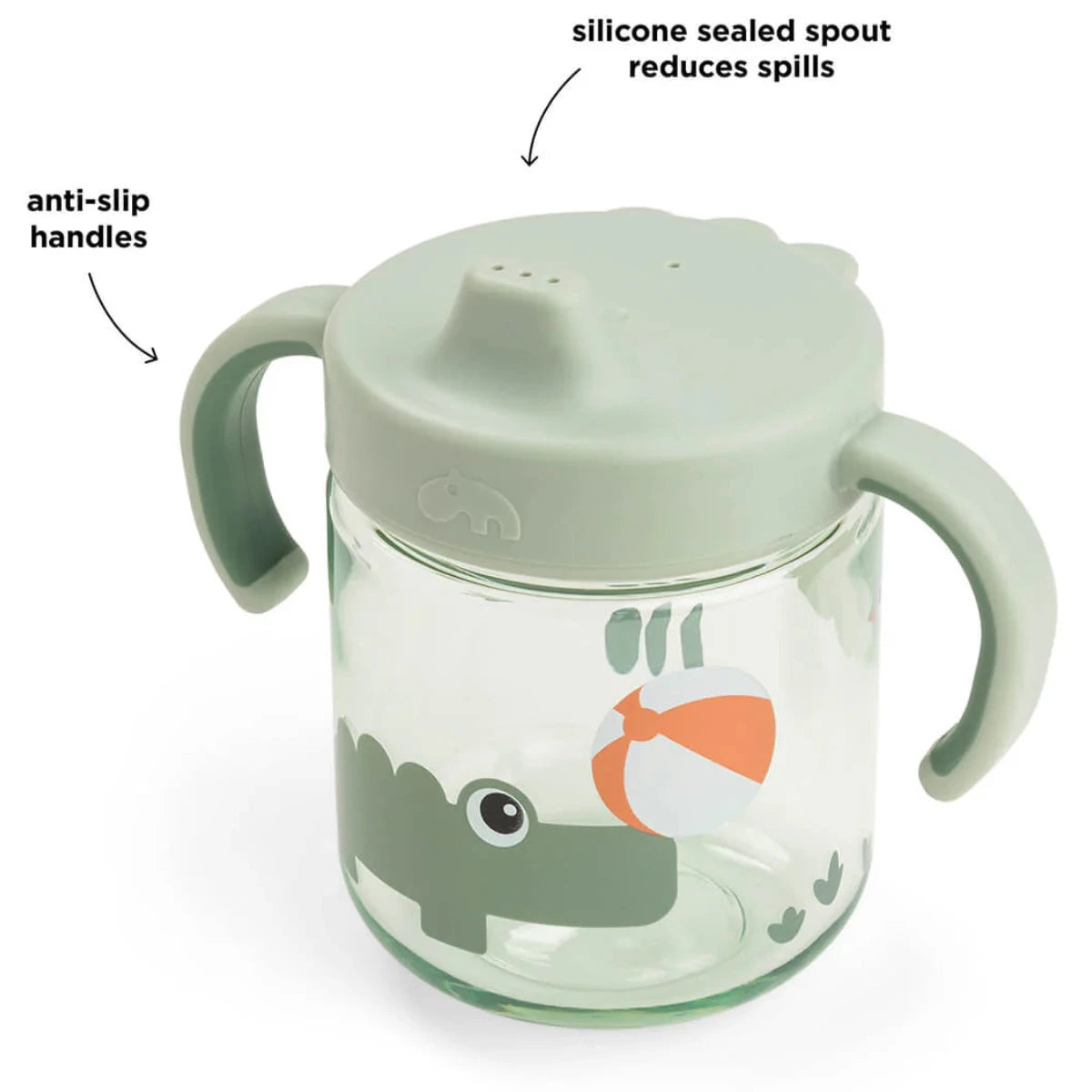 Taza de aprendizaje con asas DONEBYDEER · playground verde