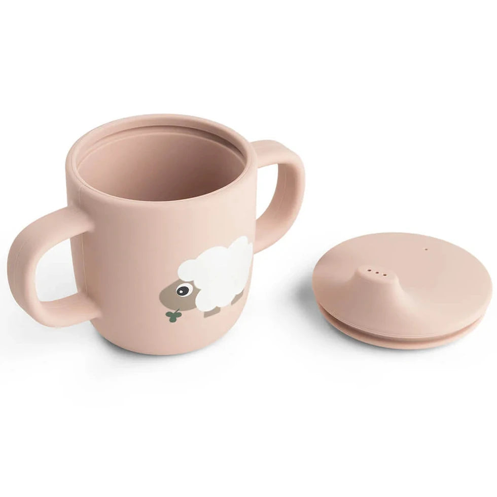 Taza de silicona con asas DONEBYDEER · tiny farm rosa