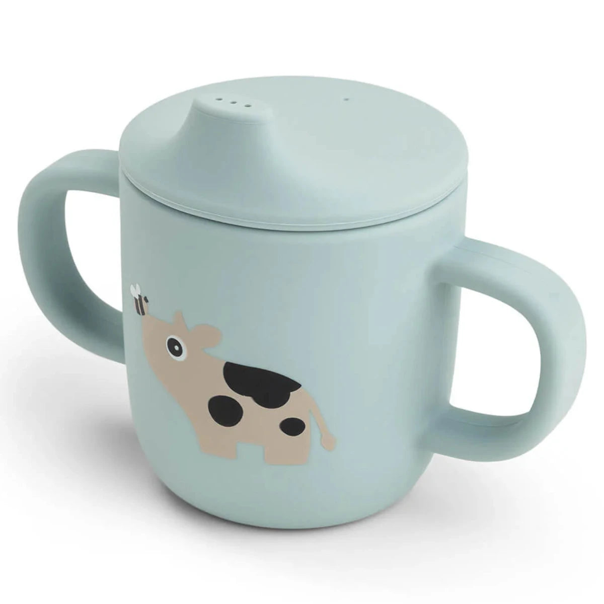 Taza de silicona con asas DONEBYDEER · tiny farm azul