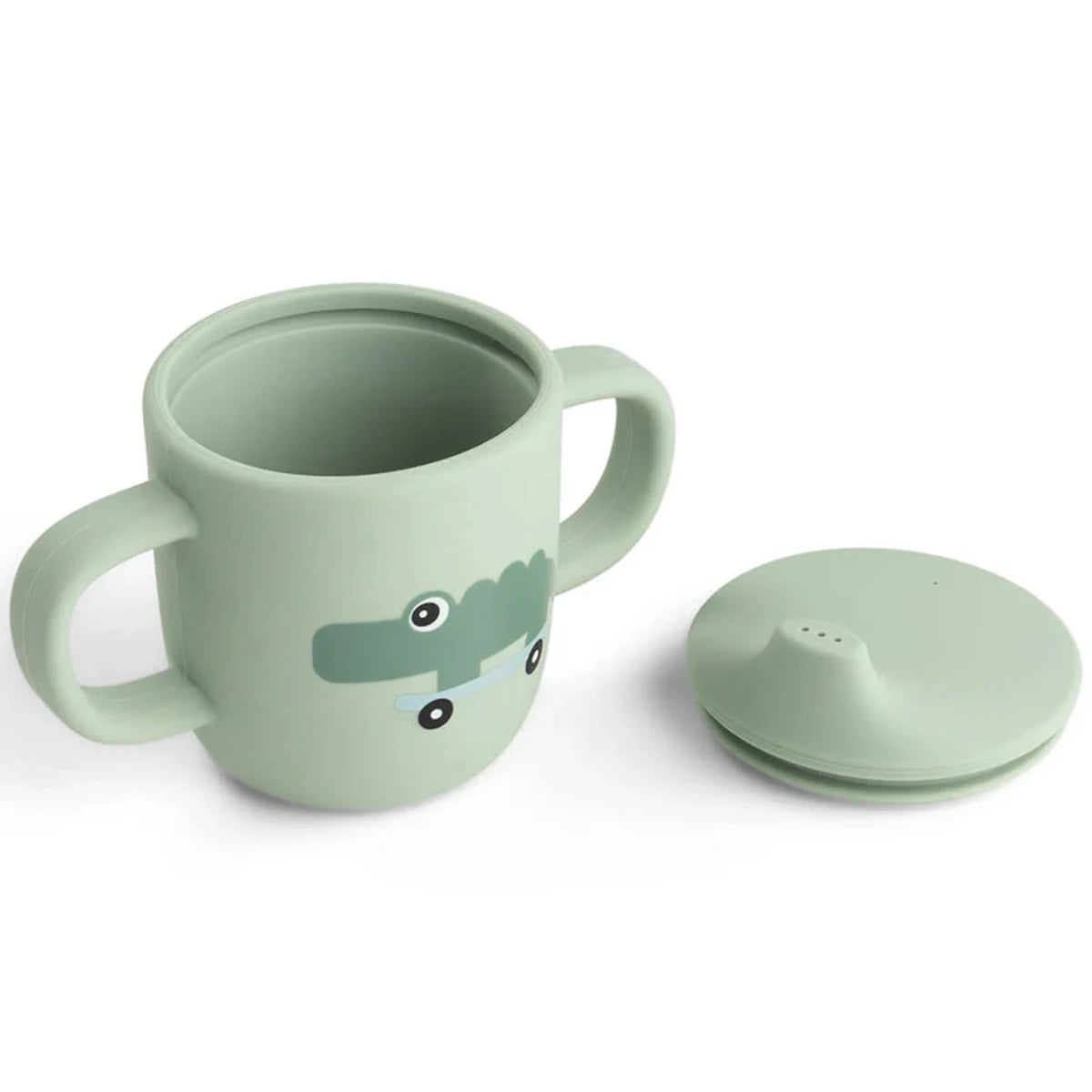 Taza de silicona con asas DONEBYDEER · playground verde