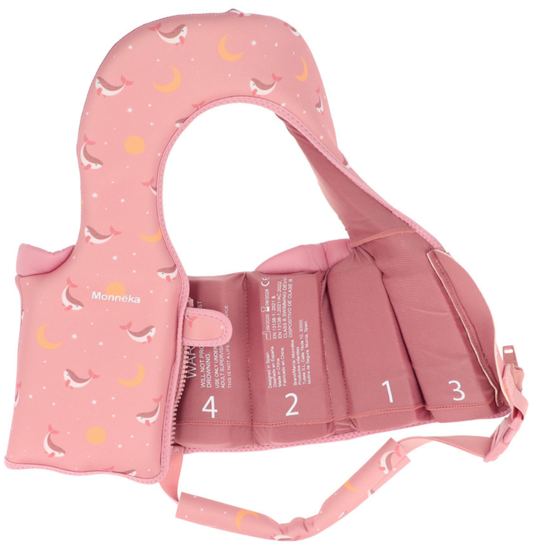 Chaleco flotador de aprendizaje MONNËKA para 1-2 años · whale pink